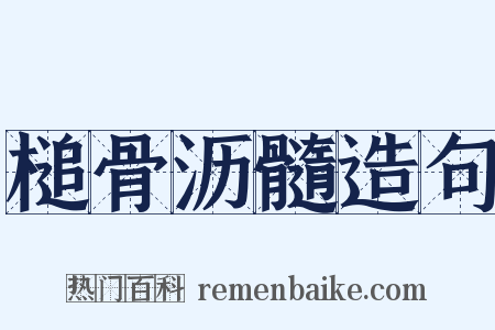 槌骨沥髓造句是什么意思的图片